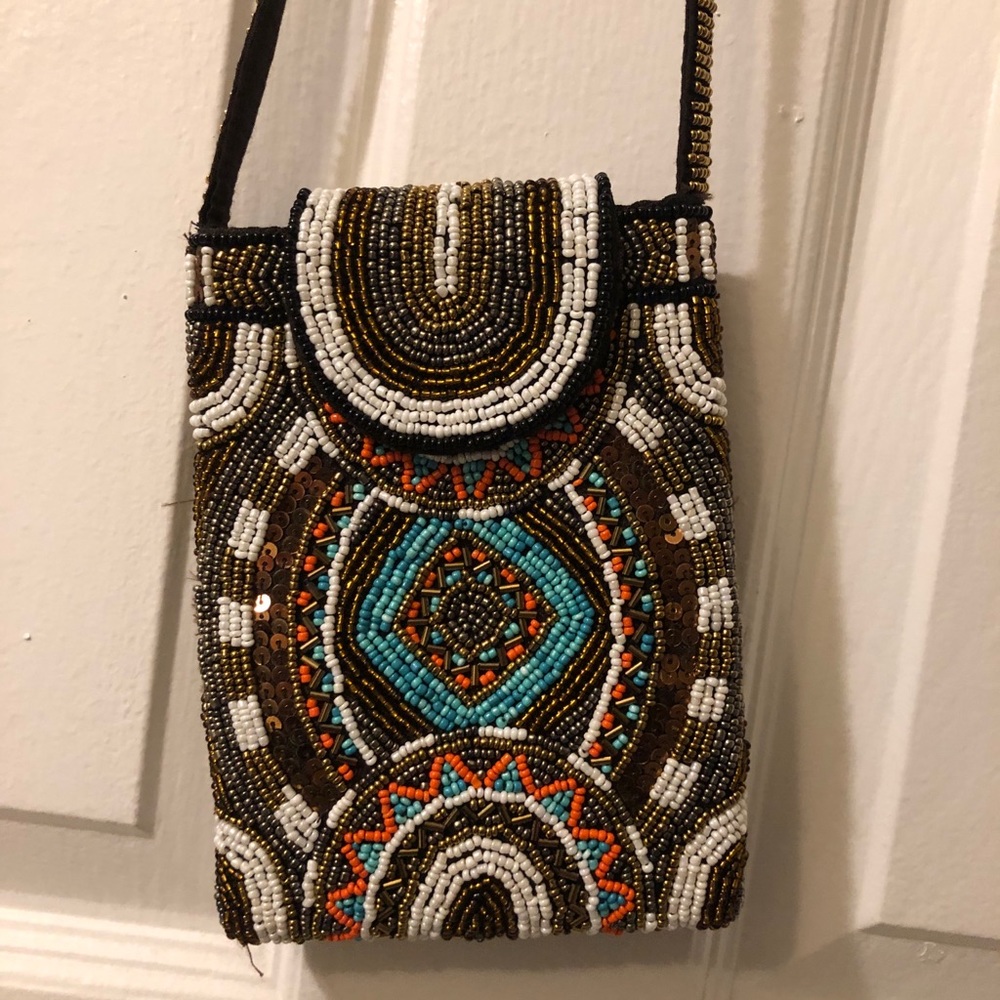 Beautiful beaded cross body bag